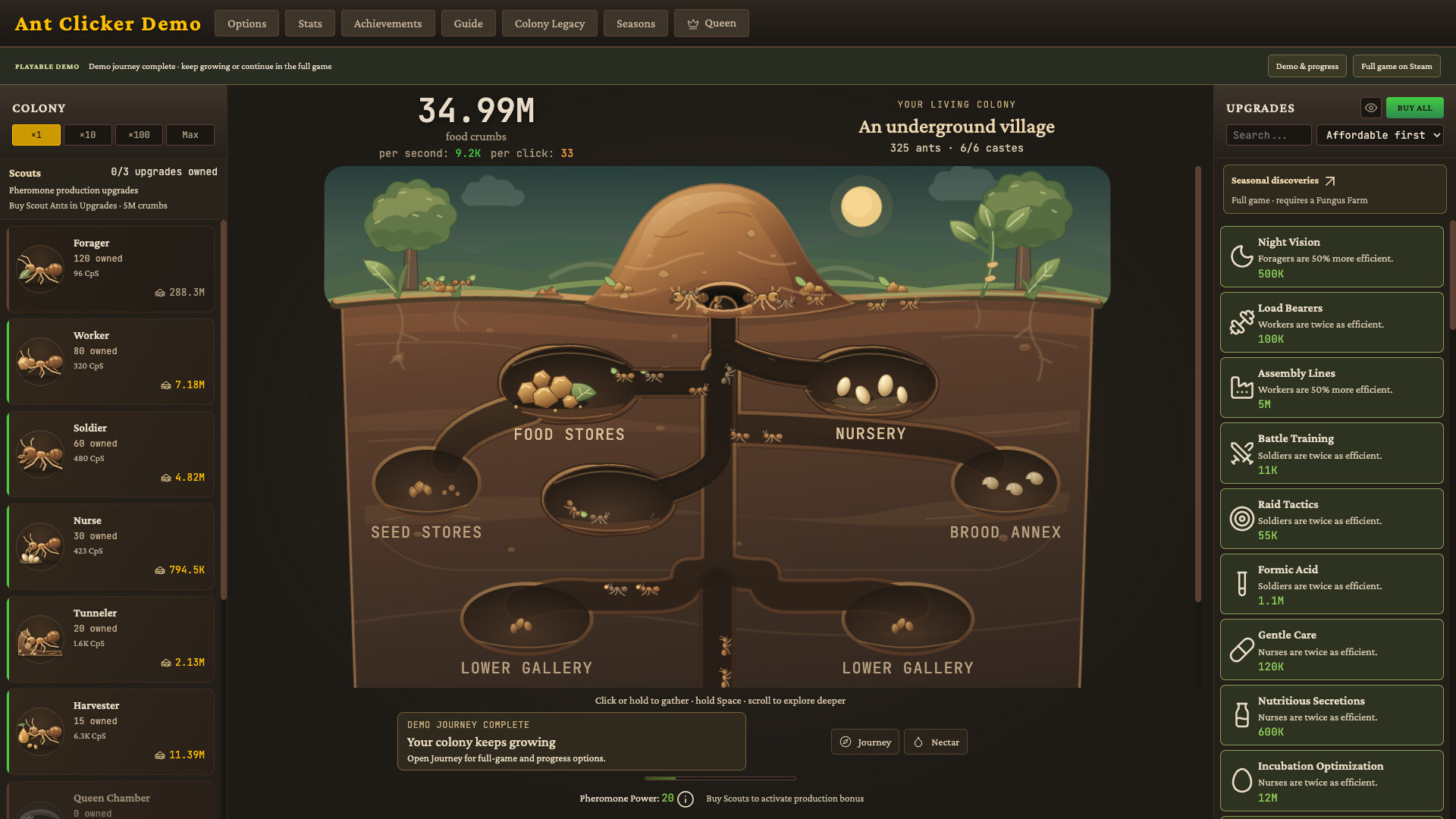 Ant Clicker Demo 遊戲畫面 1