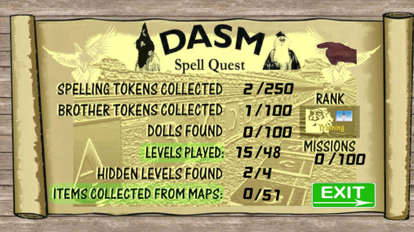 Screenshot z World of DASM: DASM Spell Quest