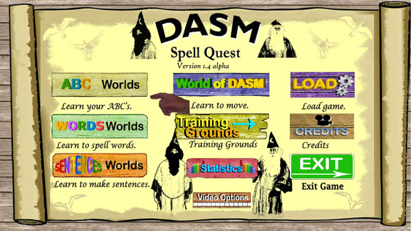 Screenshot z World of DASM: DASM Spell Quest