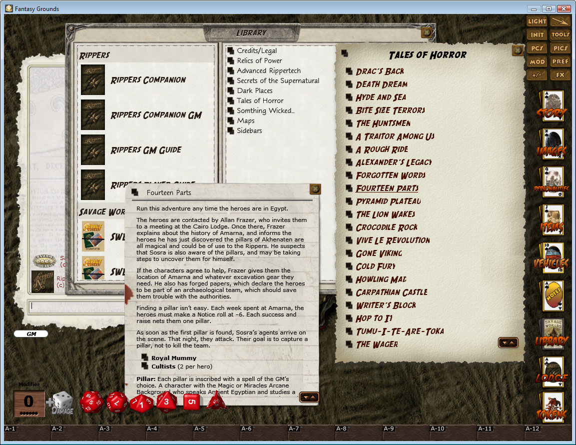 Fantasy Grounds - Rippers Companion (Savage Worlds) Featured Screenshot #1