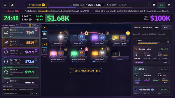 AI Office Idle: Night Shift screenshot 2