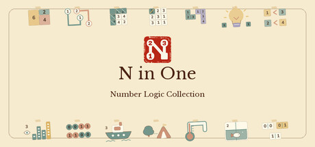 N in One 数字逻辑游戏合集：数独、数织、数桥、数回 표지