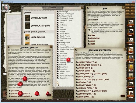 Fantasy Grounds - Rippers (Savage Worlds) screenshot 7