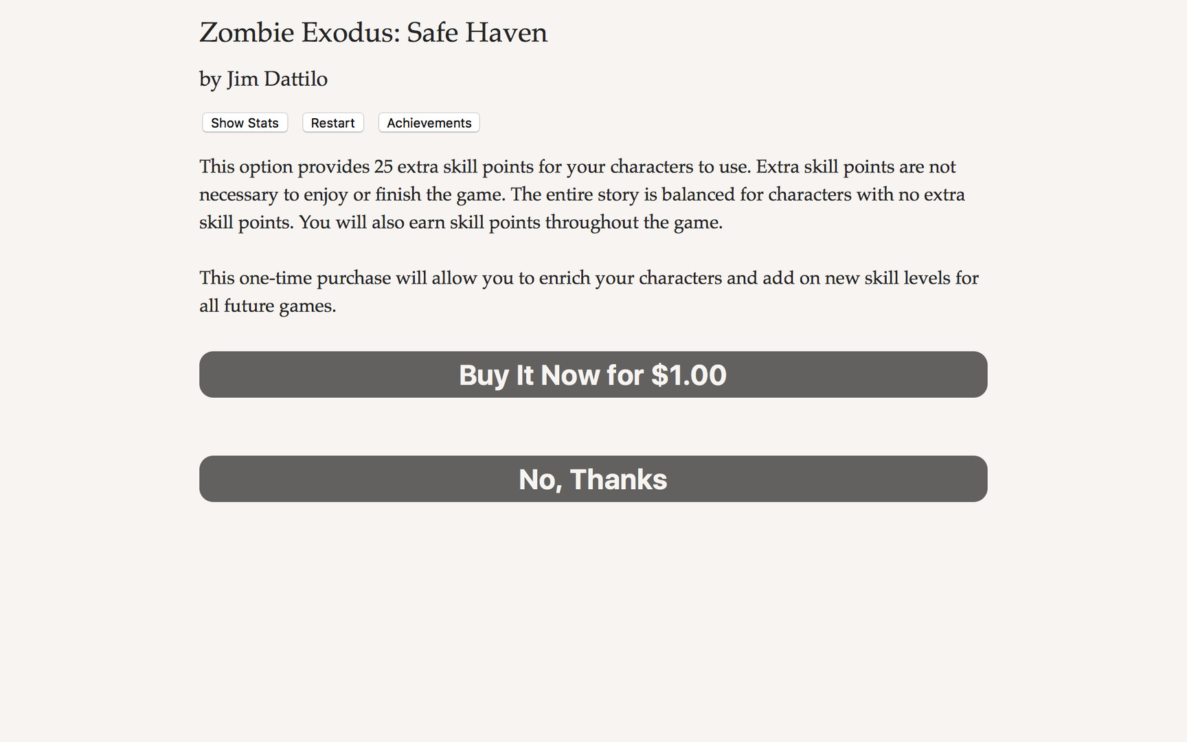 Zombie Exodus: Safe Haven - Skill Point Bonus Featured Screenshot #1