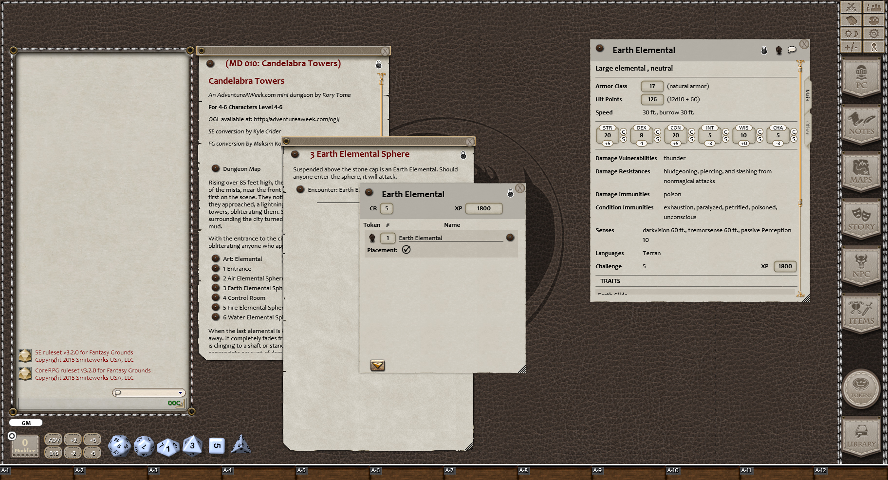 Fantasy Grounds - Mini-Dungeon #010: Candelabra Towers (5E) screenshot 1