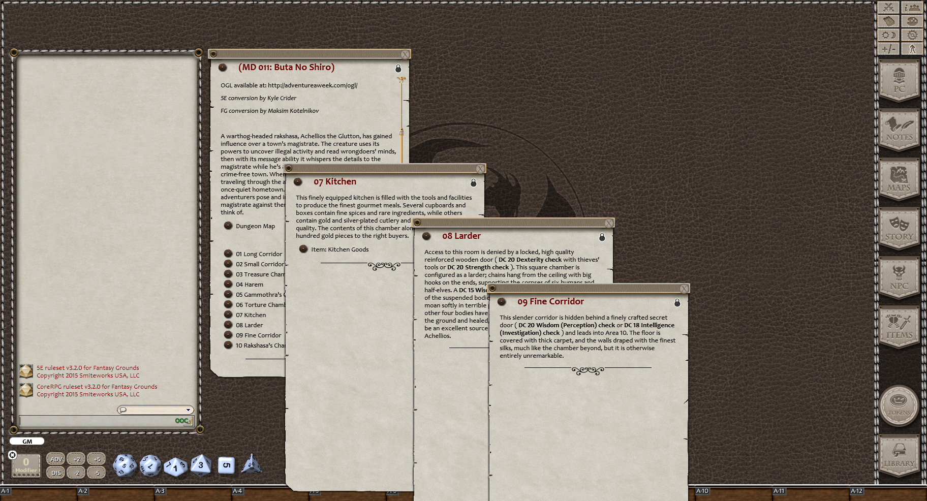 Fantasy Grounds - Mini-Dungeon #011: Buta No Shiro (5E) Featured Screenshot #1