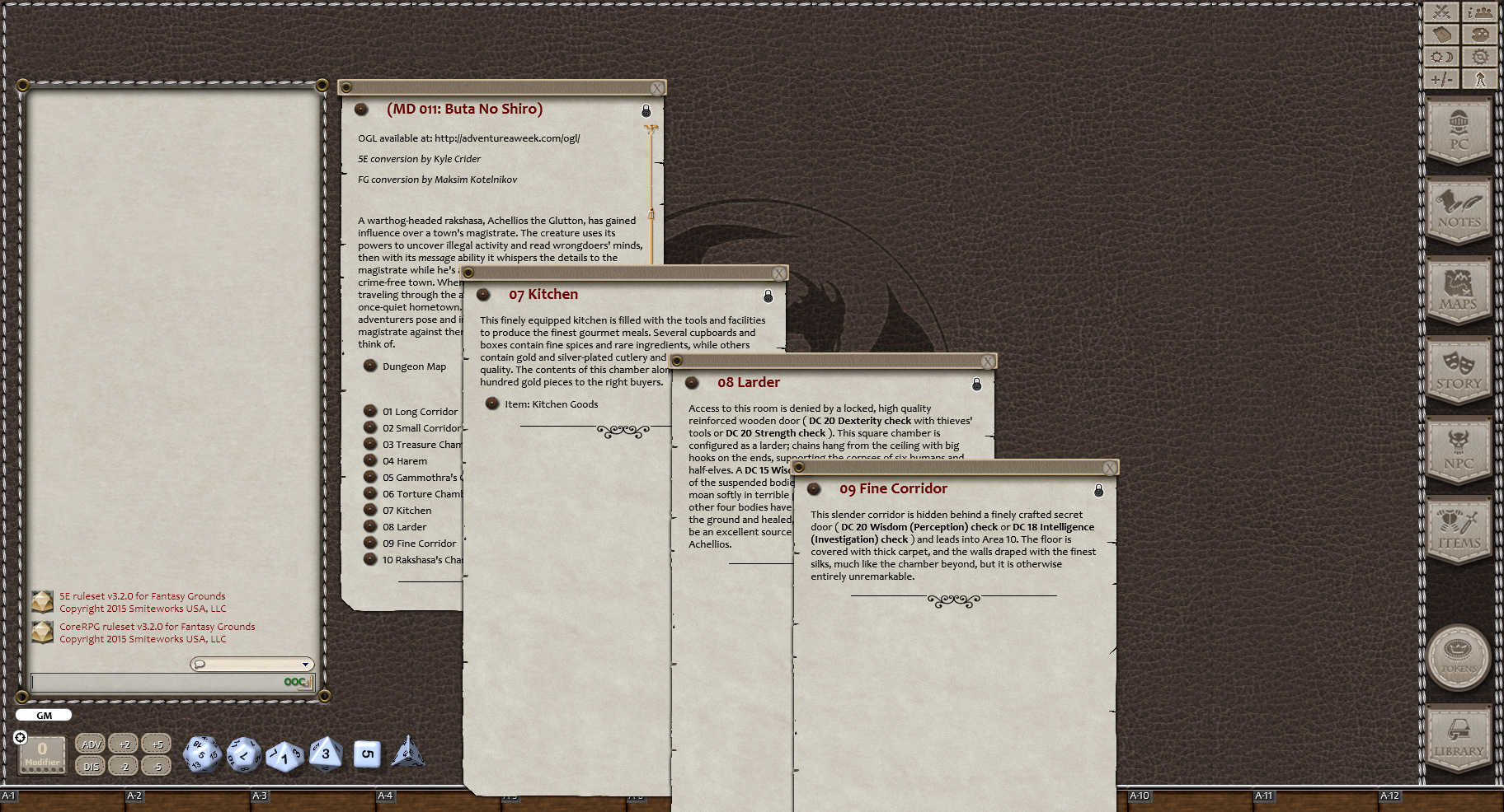 Fantasy Grounds - Mini-Dungeon #011: Buta No Shiro (5E) screenshot 1