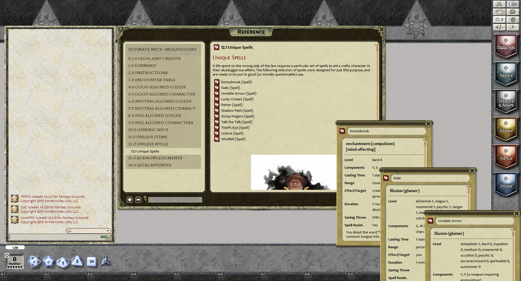 Fantasy Grounds - Ultimate NPCs: Skullduggery (PFRPG) Featured Screenshot #1