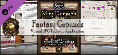 Fantasy Grounds - Mini-Dungeon #013: The Case of the Scrupulous Pawnbroker (5E) banner image