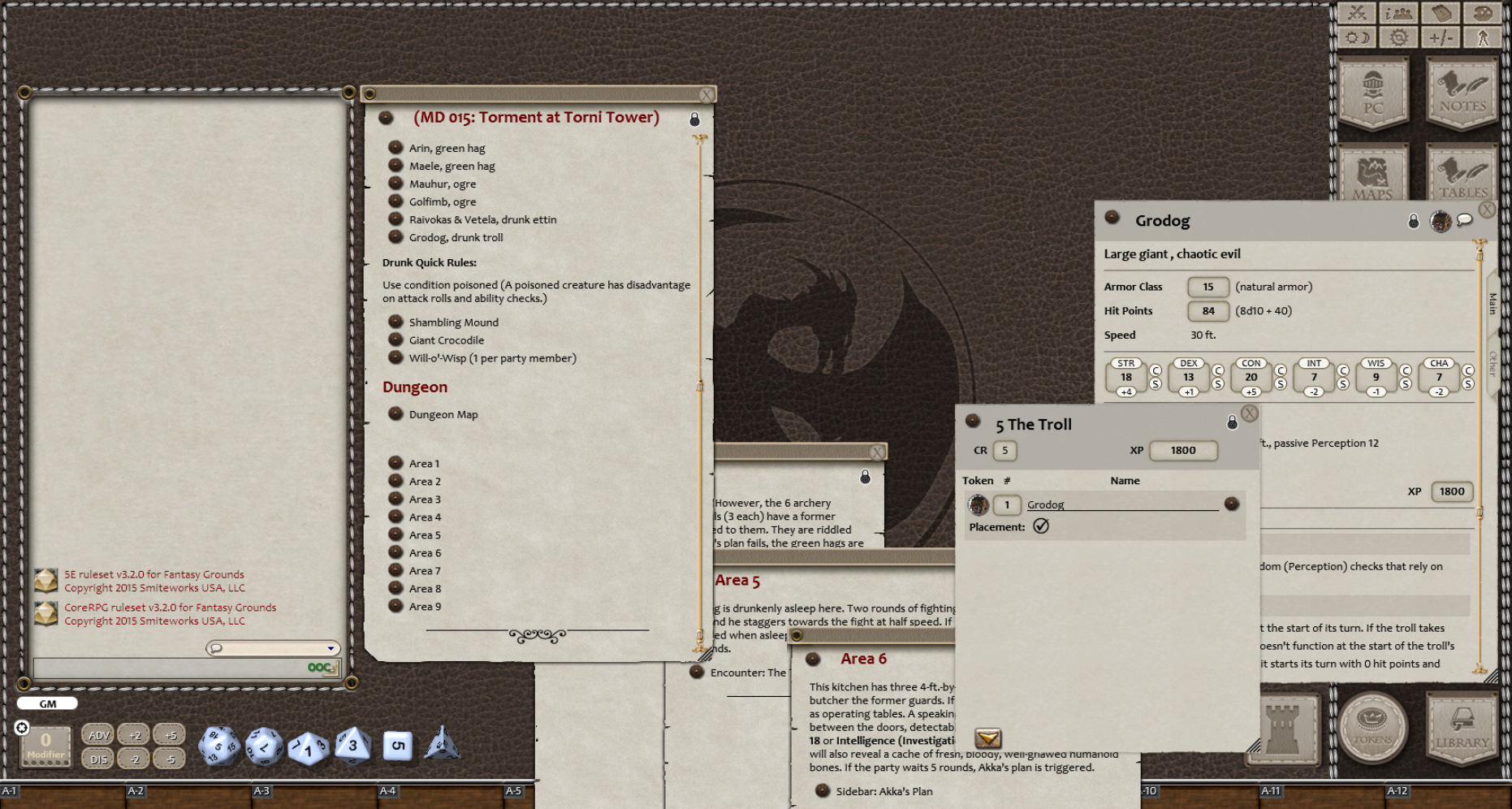 Fantasy Grounds - Mini-Dungeon #015: Torment at Torni Tower (5E) Featured Screenshot #1