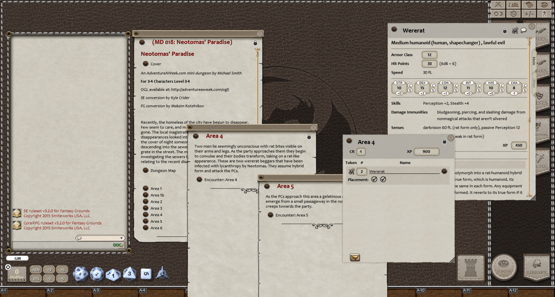 Fantasy Grounds - Mini-Dungeon #018: Neotomas' Paradise (5E) Featured Screenshot #1