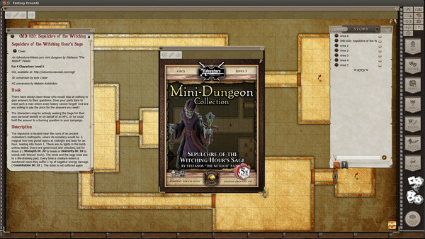 Fantasy Grounds - Mini-Dungeon #020: Sepulchre of the Witching Hour's Sage (5E)