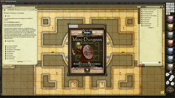 Fantasy Grounds -  Mini-Dungeon #001: Buried Council Chambers (PFRPG)