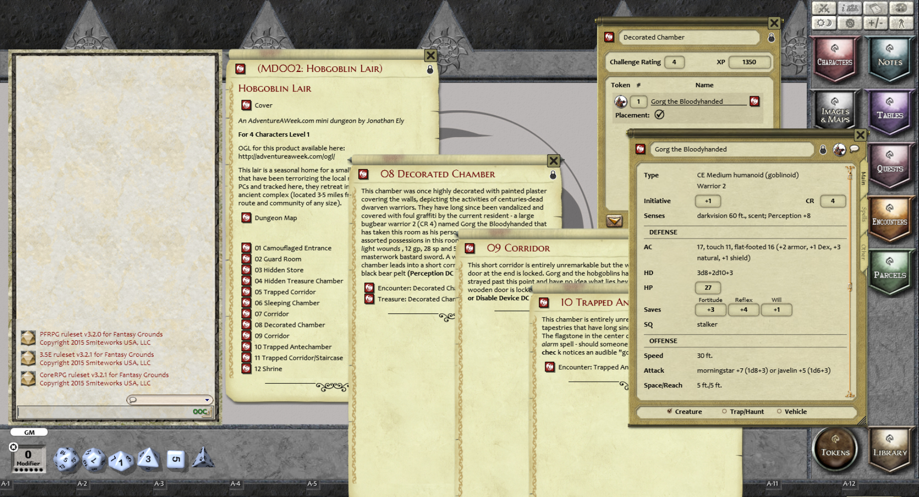 Fantasy Grounds -  Mini-Dungeon #002: Hobgoblin Lair (PFRPG) Featured Screenshot #1