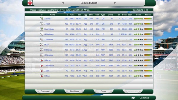 Screenshot z Cricket Captain 2017 Screenshot z Cricket Captain 2017