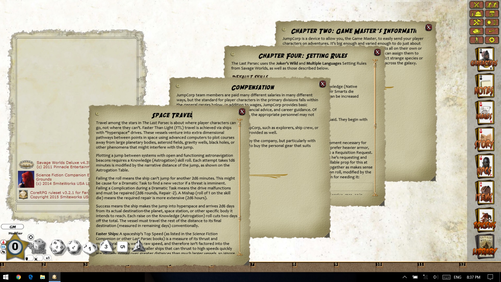 Fantasy Grounds - The Last Parsec: Core (Savage Worlds) screenshot 2