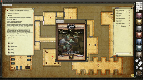 Fantasy Grounds - Mini-Dungeon #006: Abandoned Shrine (PFRPG)