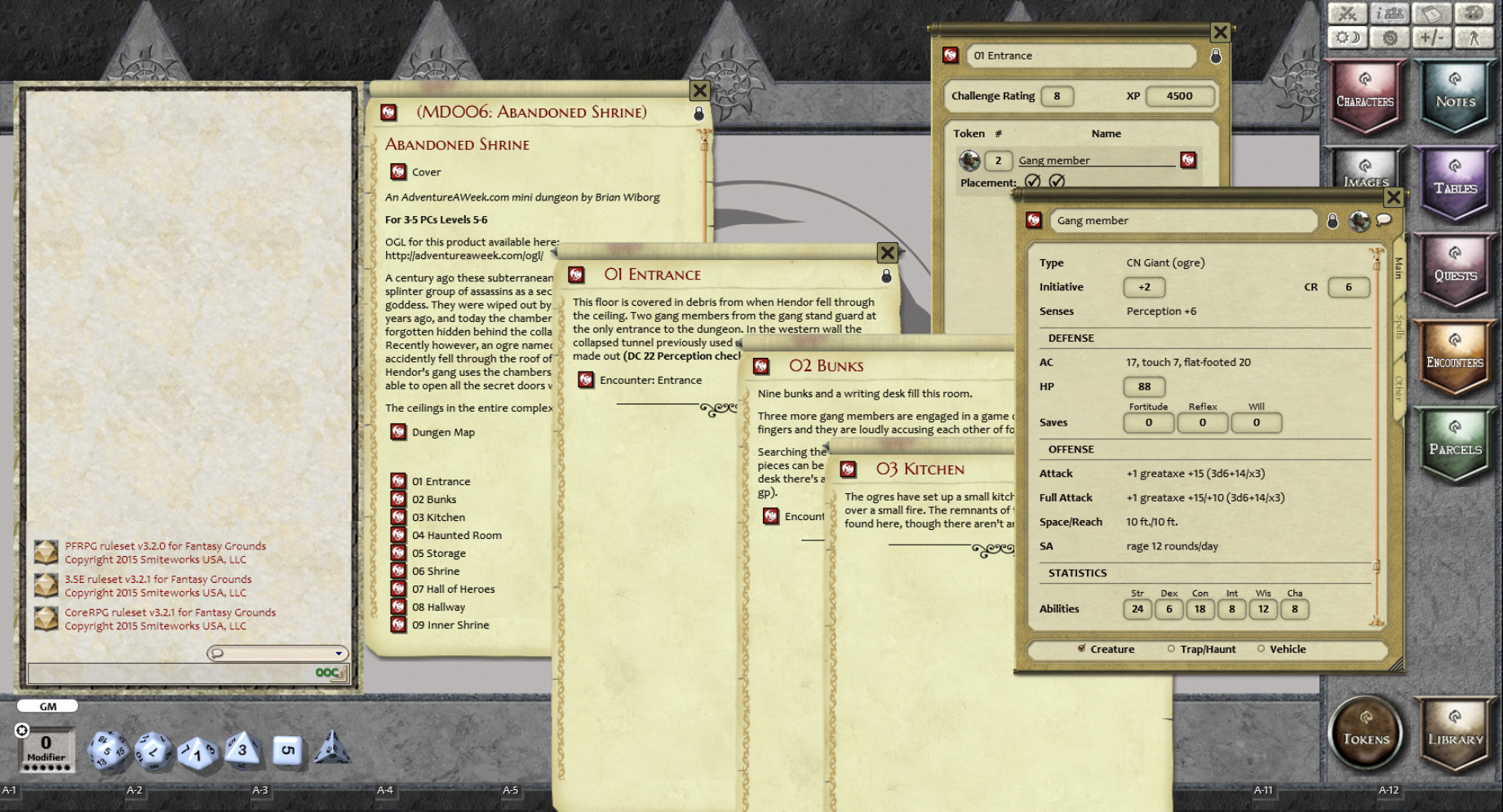 Fantasy Grounds - Mini-Dungeon #006: Abandoned Shrine (PFRPG) Featured Screenshot #1