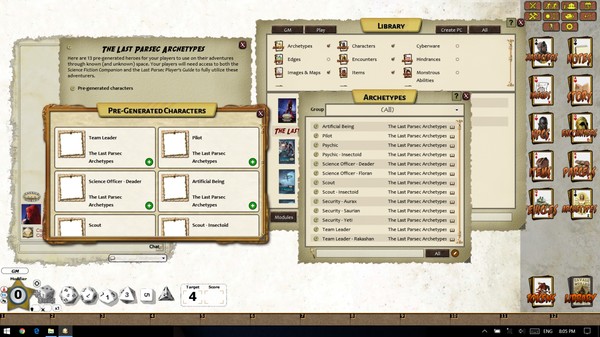 Fantasy Grounds - The Last Parsec: Archetypes (Savage Worlds)