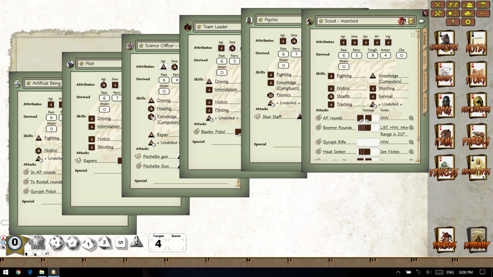 Fantasy Grounds - The Last Parsec: Archetypes (Savage Worlds) screenshot 3