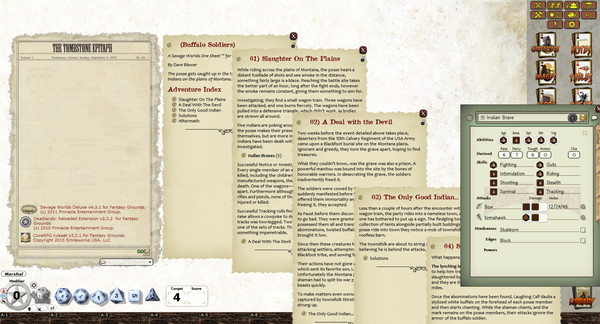 Fantasy Grounds - Deadlands Reloaded: OneSheet Adventure PAK (Savage Worlds)