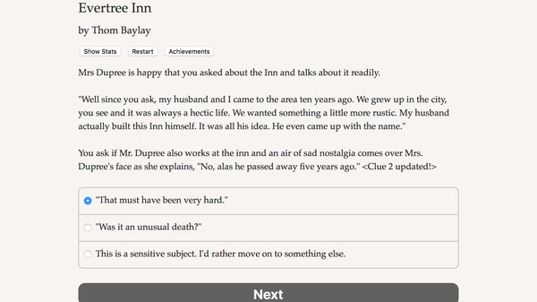 Screenshot z Evertree Inn