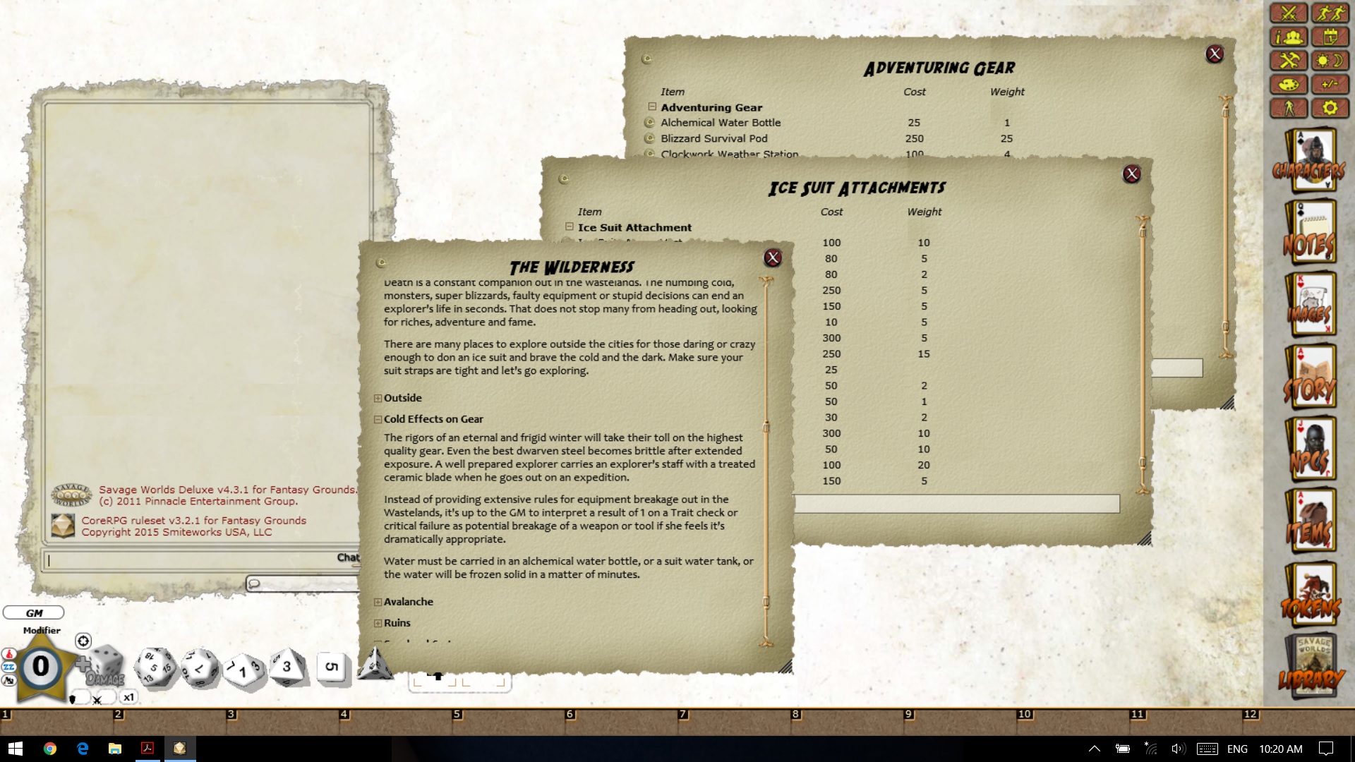 Fantasy Grounds - Winter Eternal Adventure Guide: The wastelands (Savage Worlds) Featured Screenshot #1