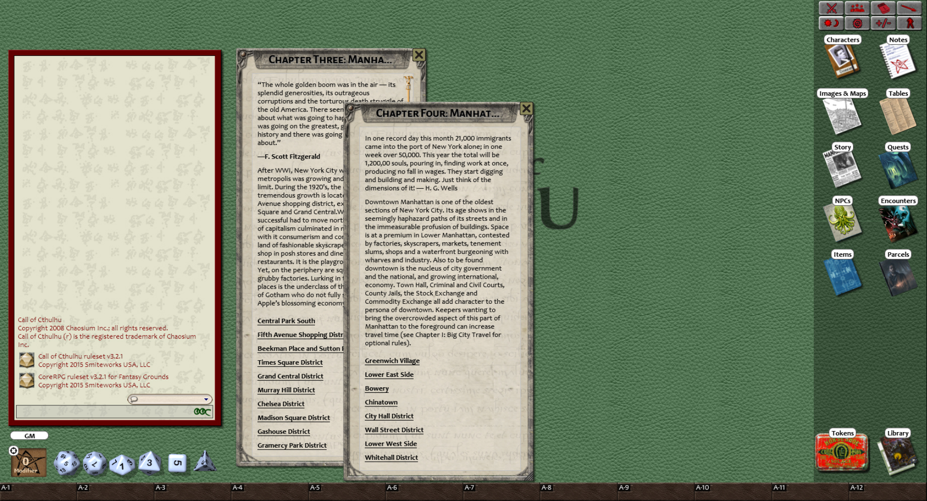 Fantasy Grounds - Secrets of New York (CoC) Featured Screenshot #1