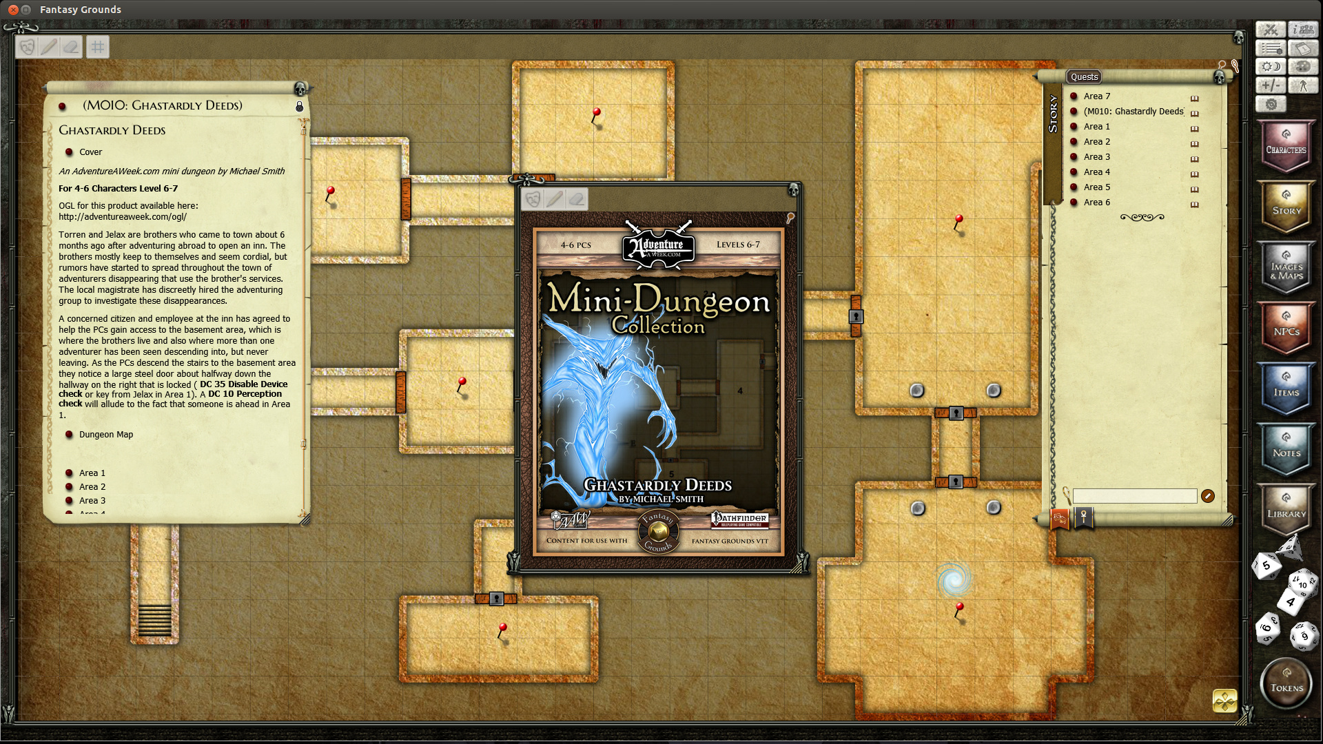 Fantasy Grounds - Mini-Dungeon #010: Ghastardly Deeds (PFRPG) Featured Screenshot #1