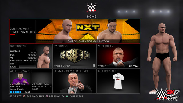 WWE 2K17 - MyPlayer Kick Start