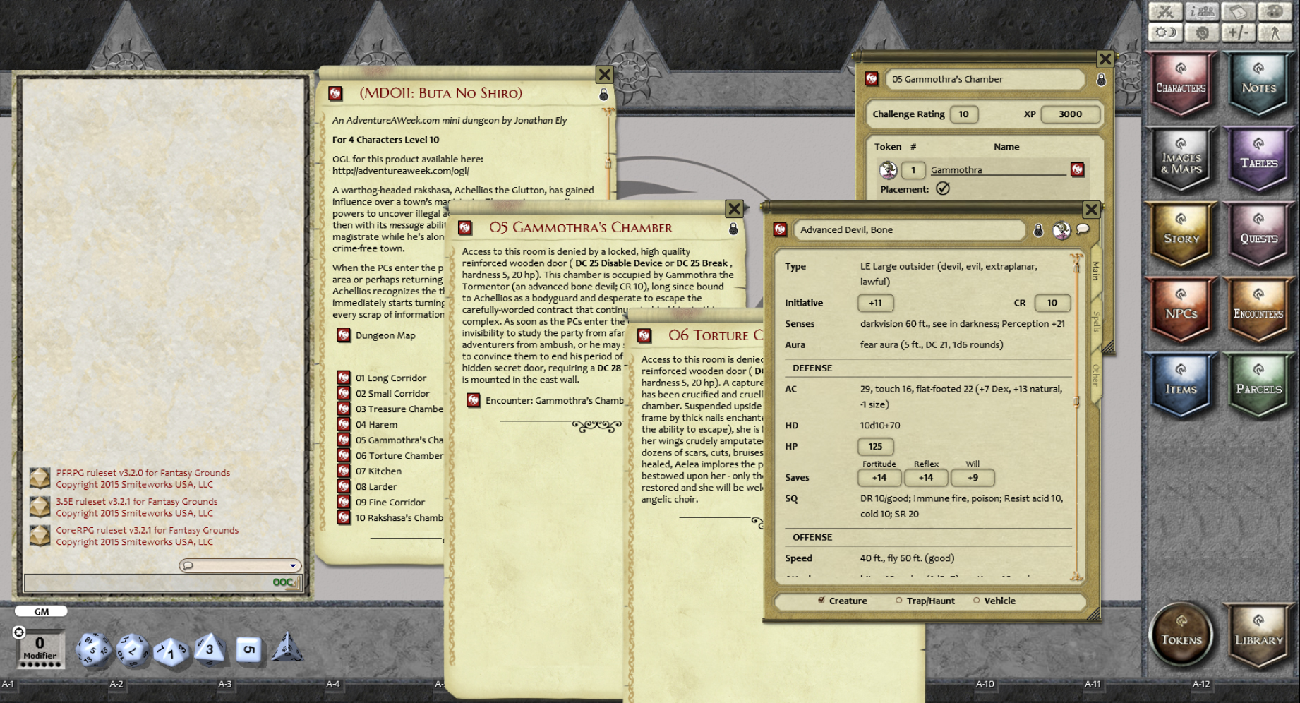 Fantasy Grounds - Mini-Dungeon #011: Buta No Shiro (PFRPG) screenshot 1