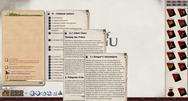 Fantasy Grounds - Call of Cthulhu 7th Edition (Ruleset)