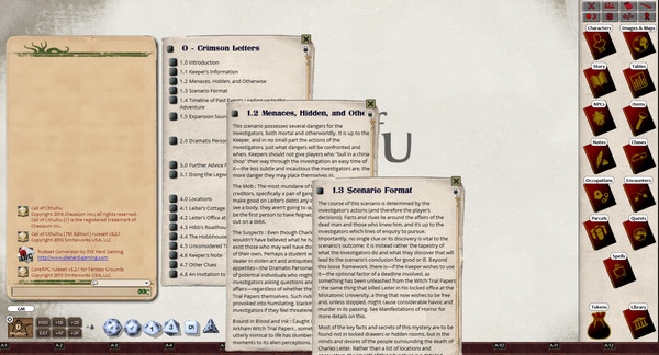 Fantasy Grounds - Call of Cthulhu 7th Edition (Ruleset)