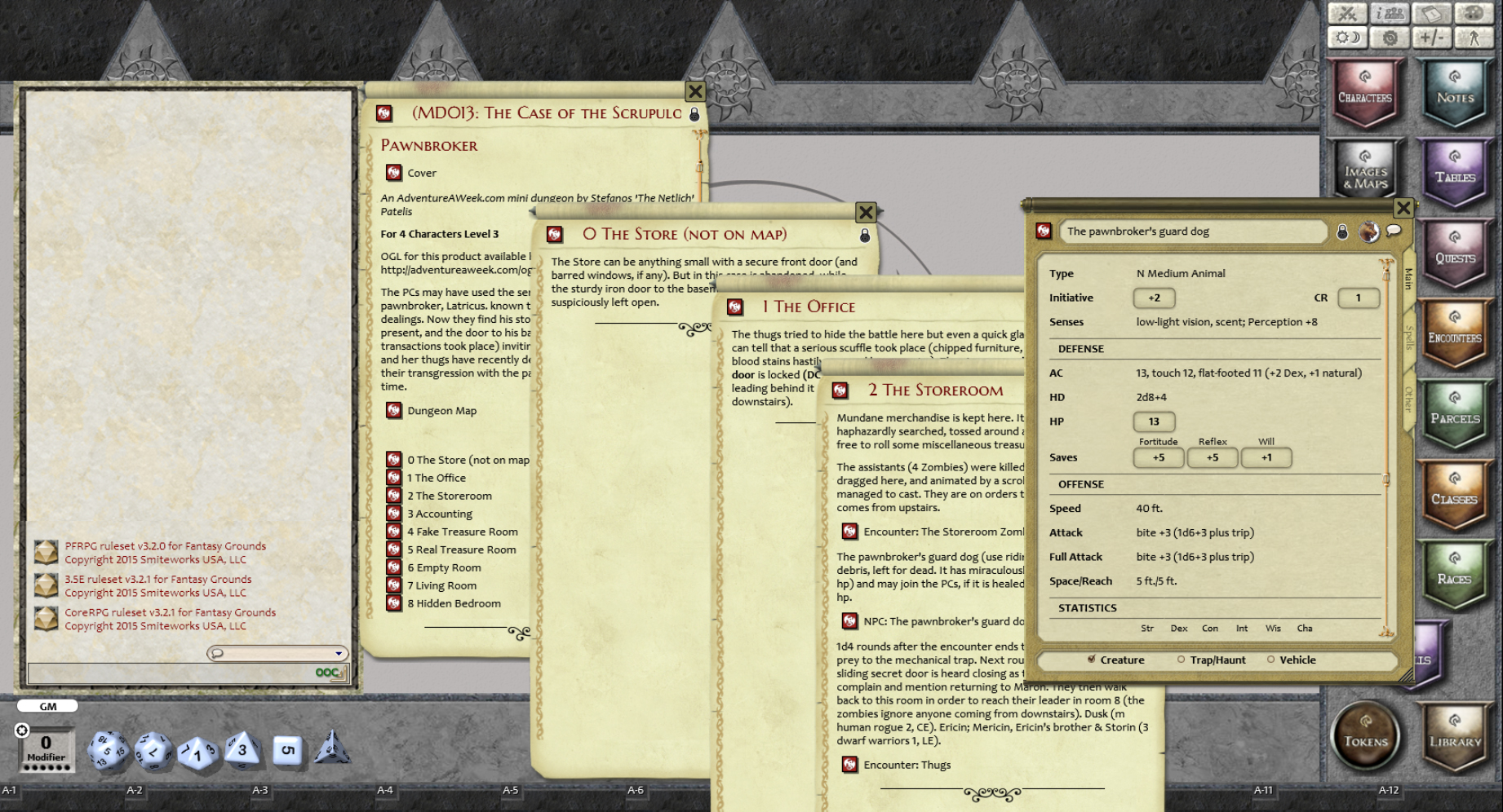 Fantasy Grounds - Mini-Dungeon #013: The Case of the Scrupulous Pawnbroker (PFRPG) screenshot 3