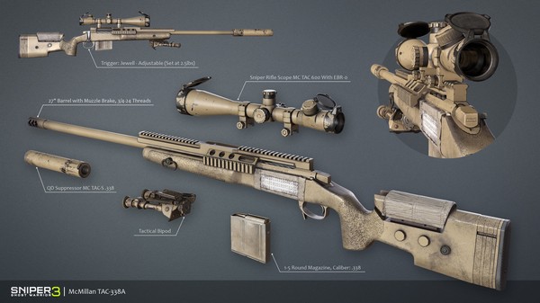 Sniper Ghost Warrior 3 - Sniper Rifle McMillan TAC-338A