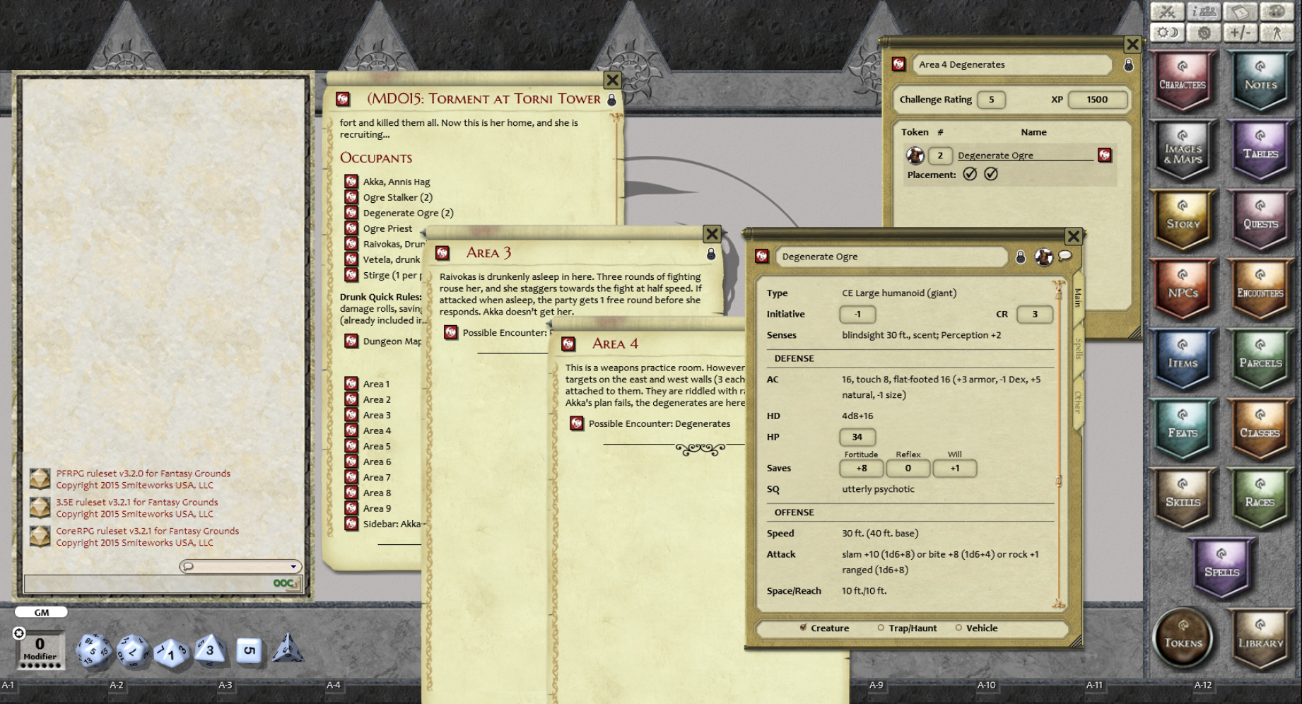Fantasy Grounds - Mini-Dungeon #015: Torment at Torni Tower (PFRPG)
