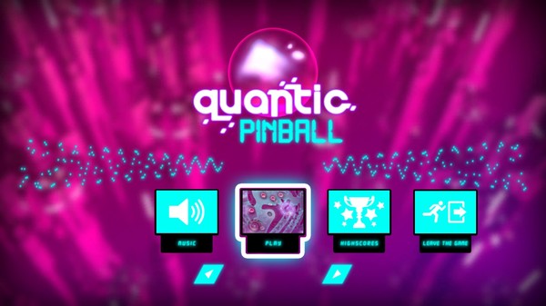 Screenshot of Quantic Pinball gameplay showing in-action mechanics