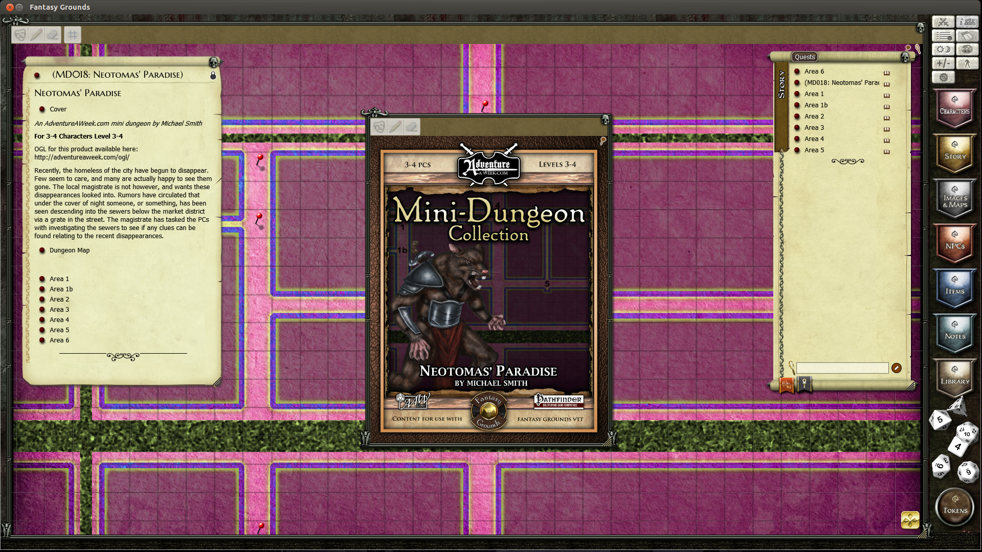 Fantasy Grounds - Mini-Dungeon #018: Neotomas' Paradise (PFRPG) Featured Screenshot #1