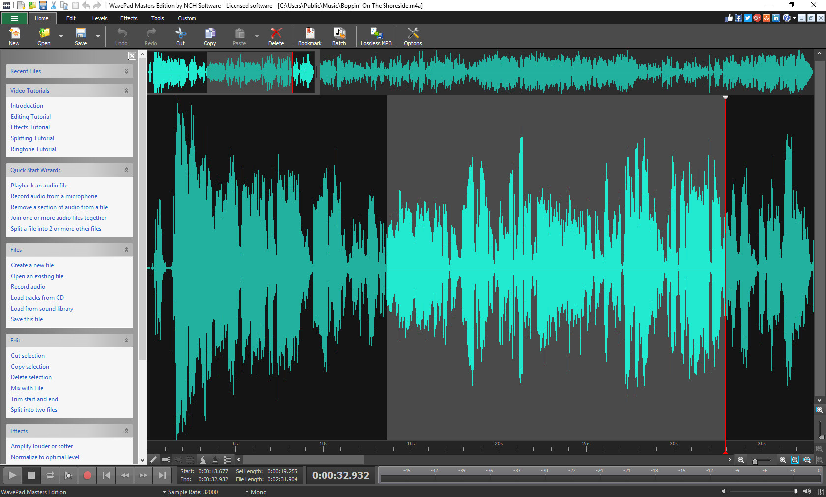 #1. WavePad Audio Editor (Steam) Av: NCH Software