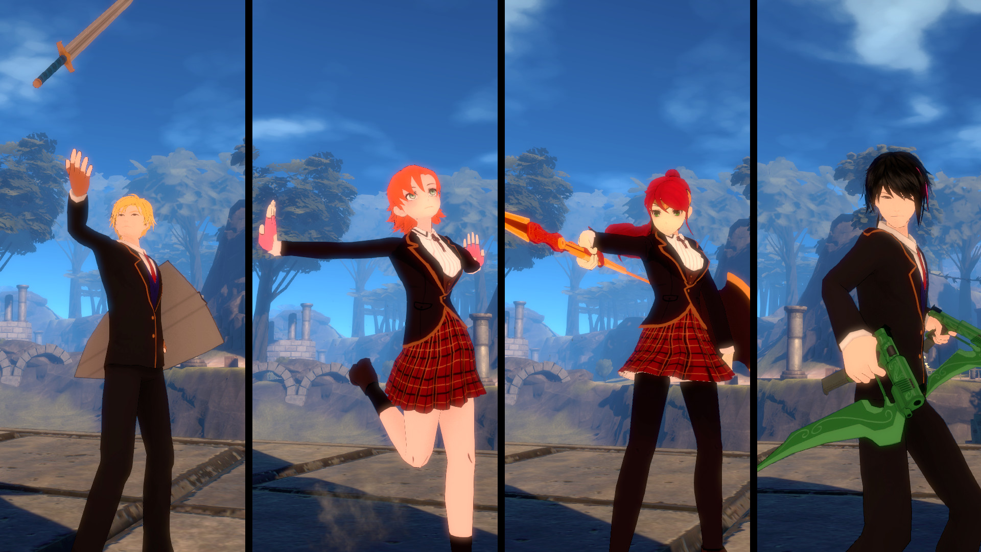 RWBY: Grimm Eclipse - Team JNPR Beacon Academy Costume Pack Featured Screenshot #1