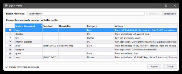 VoiceAttack Screenshot