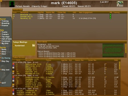 Screenshot z Greyhound Manager 2 Rebooted Screenshot z Greyhound Manager 2 Rebooted