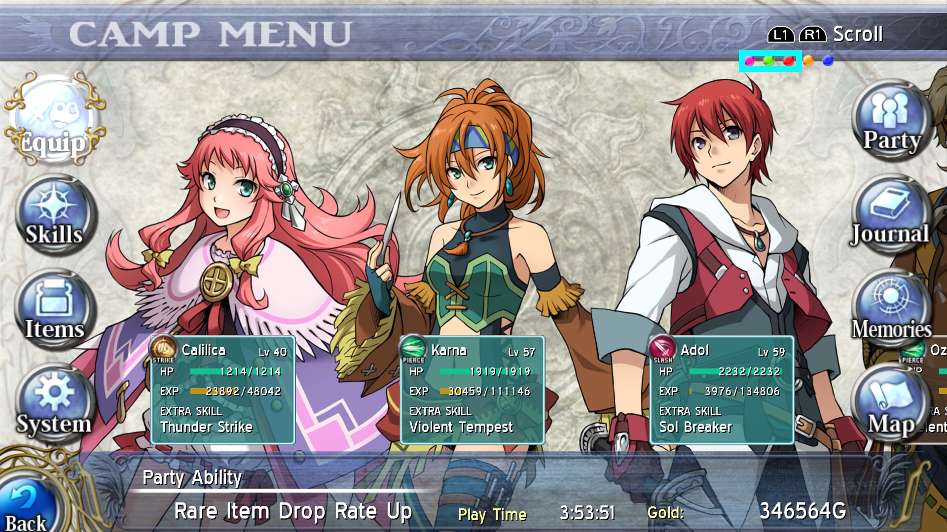 screenshot of Ys: Memories of Celceta 4