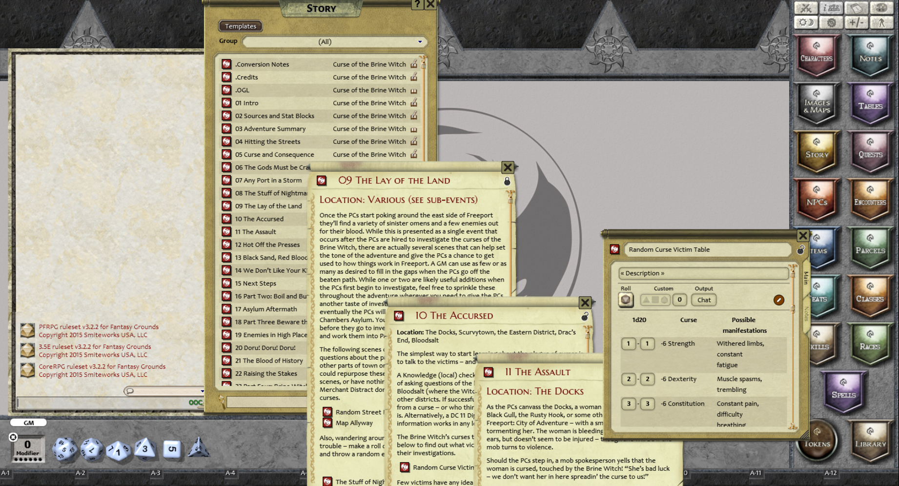 Fantasy Grounds - Return to Freeport, Part One: Curse of the Brine Witch (PFRPG) Featured Screenshot #1