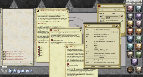 Fantasy Grounds - Mini-Dungeon #020: Sepulchre of the Witching Hour's Sage (PFRPG)