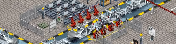 Production Line : Car factory simulation video 1