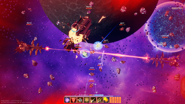 Screenshot z Origin Space