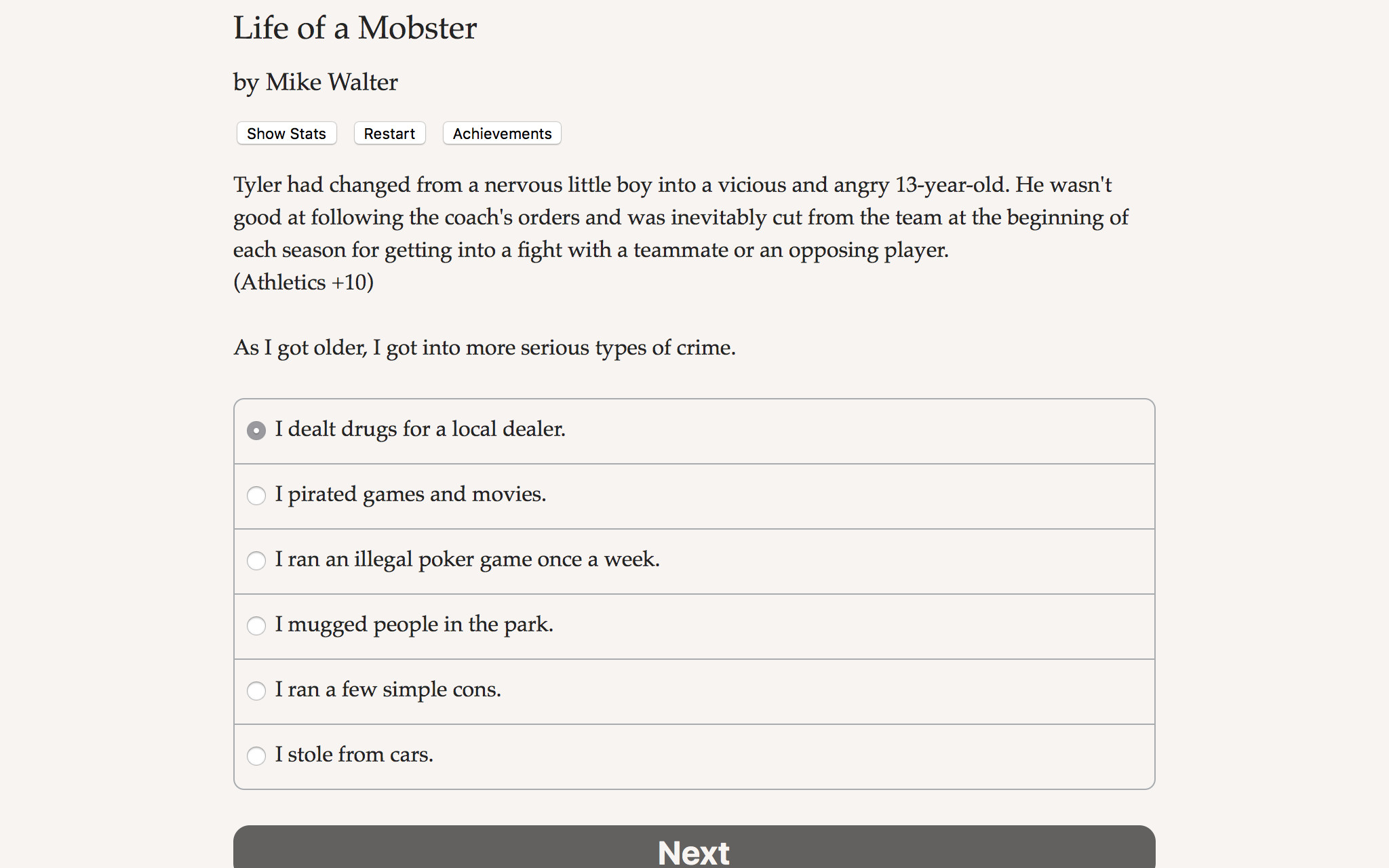 Life of a Mobster
