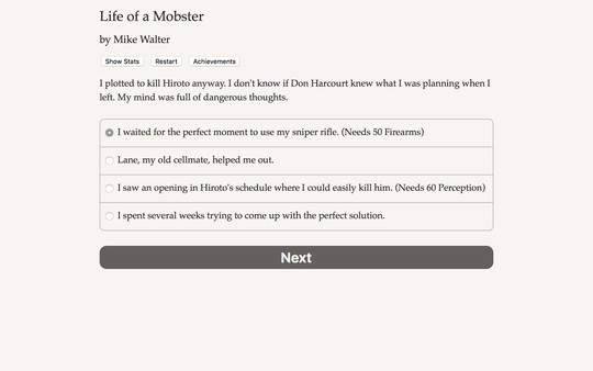 Screenshot z Life of a Mobster