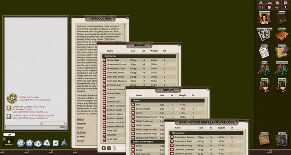 Fantasy Grounds - Castellan's Guide to Arms & Armor (Castles & Crusades)